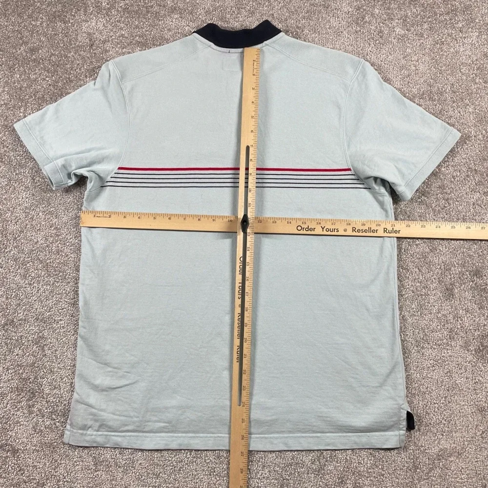 Abercrombie Fitch Polo Shirt Mens Large Muscle Fit Snap Button Y2K Retro Striped